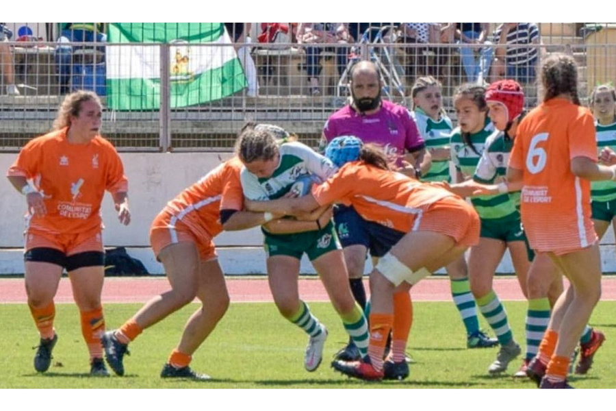 María Estepa, con la Andaluza de Rugby Seven